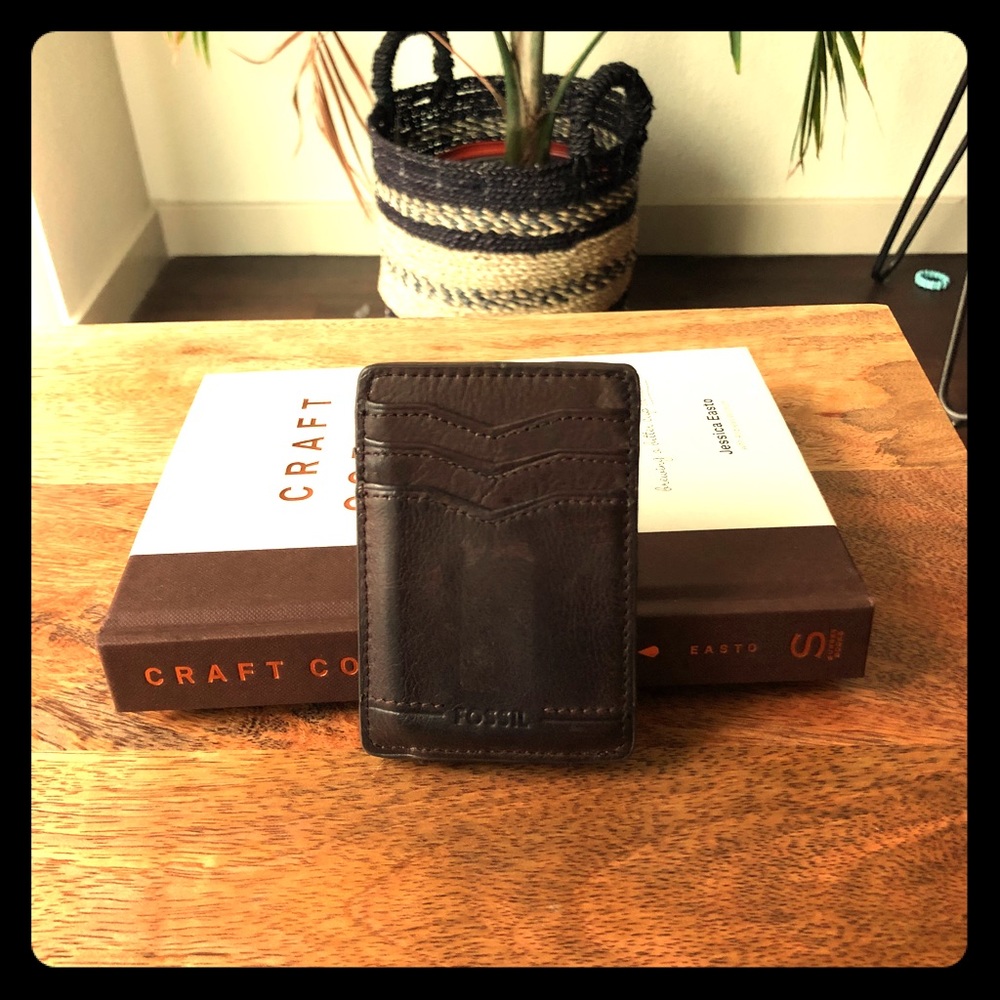 Fossil magnetic multi-card wallet w/ money clip
